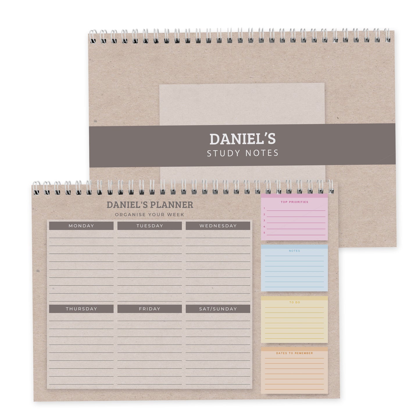 Personalised Study A4 Desk Planner: 7 - Calendars & Planners By Gift Moments