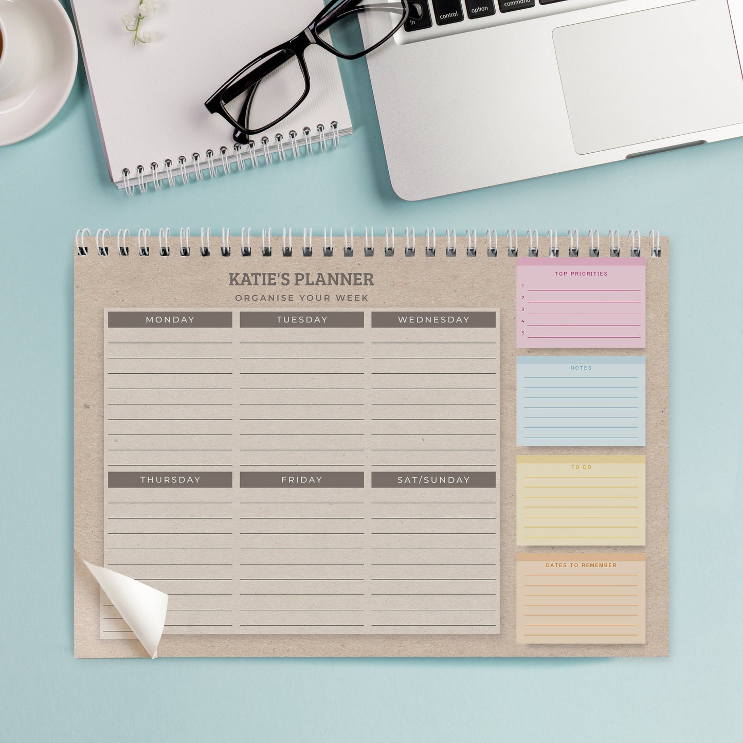 Personalised Study A4 Desk Planner: 3 - Calendars & Planners By Gift Moments