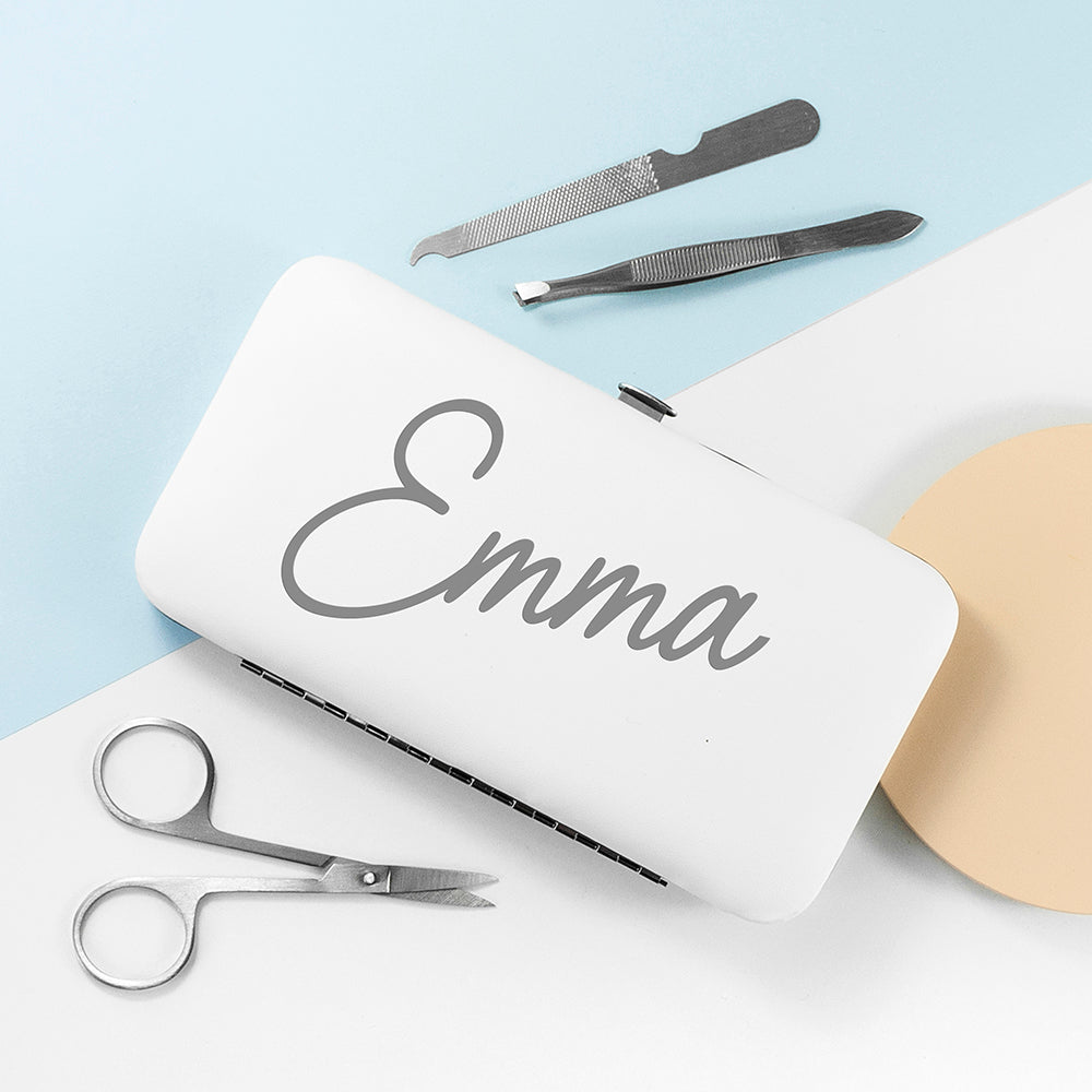 Personalised Stylish Manicure Sets - White - Shop Travel Accessories At Gift Moments - 5