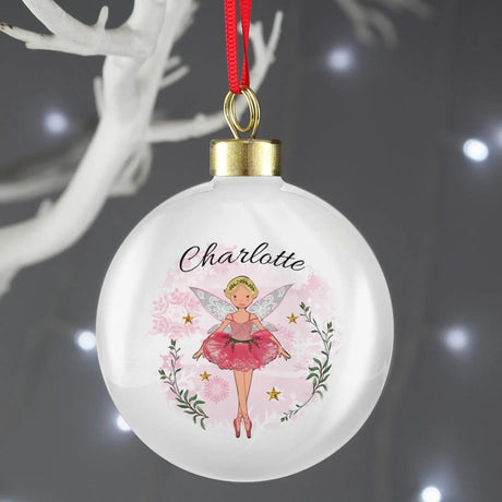 Personalised Sugar Plum Fairy Bauble: 2 - Christmas Baubles By Gift Moments