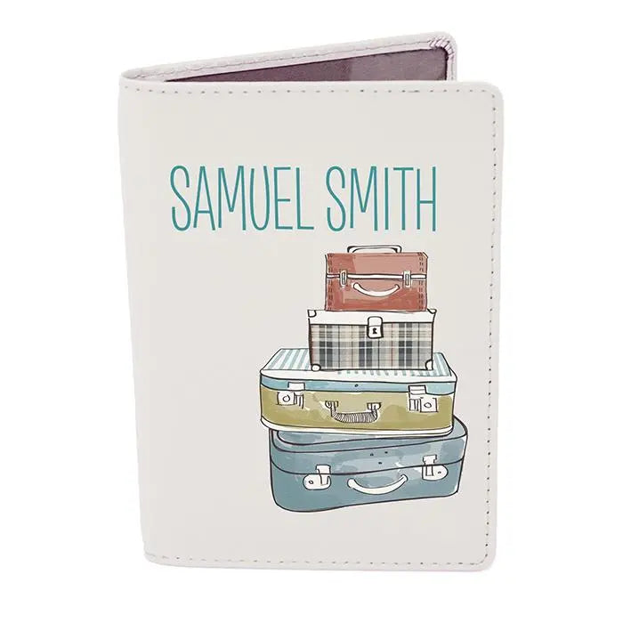 Personalised Suitcases Cream Passport Holder: 2 - Passport Holders By Gift Moments