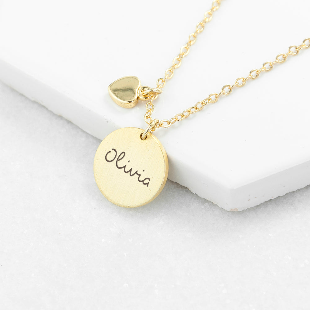 Personalised Summer Style Heart and Disc Necklaces: 2 - Necklaces By Gift Moments