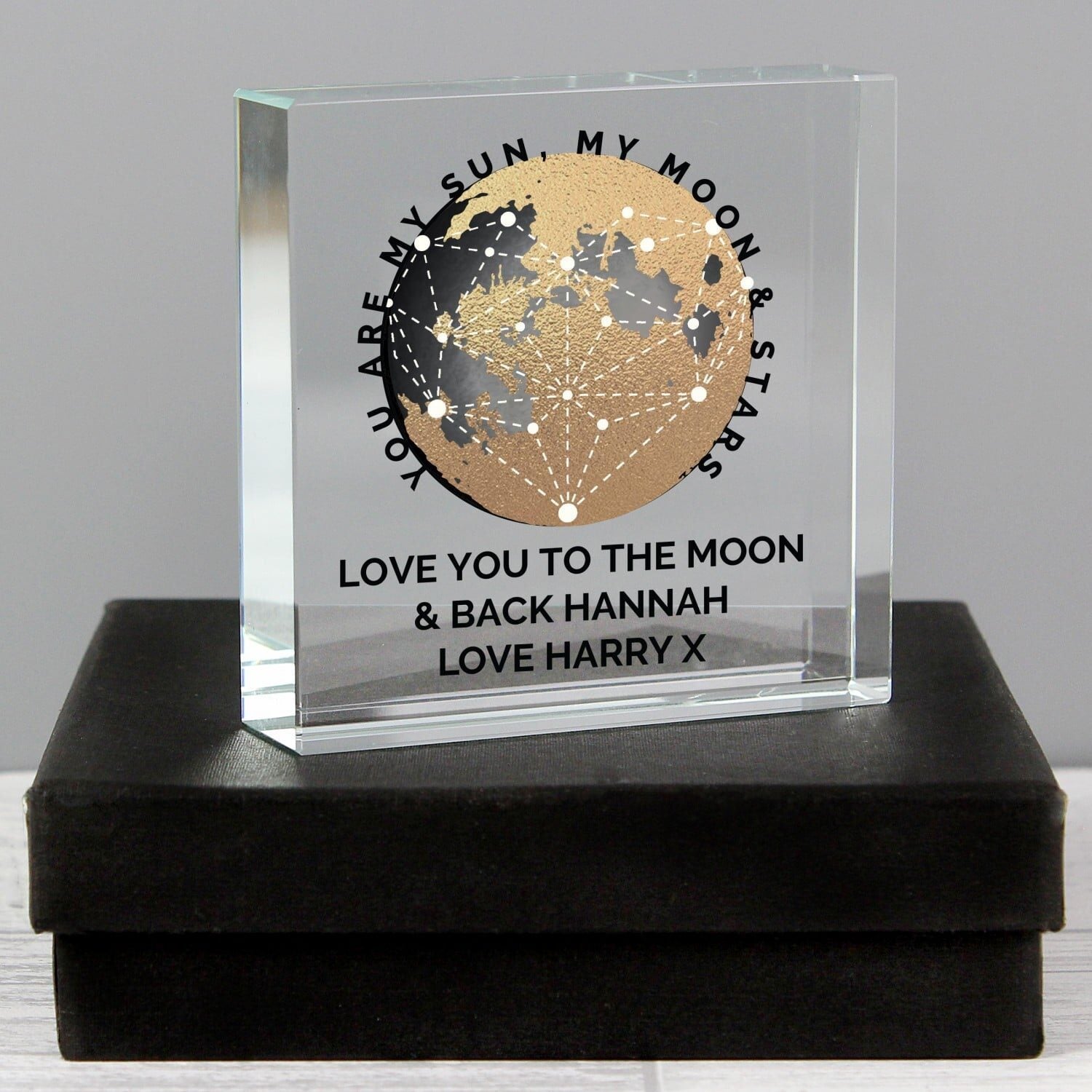 Personalised You Are My Sun My Moon Crystal Token: 1 - Crystal Tokens By Gift Moments