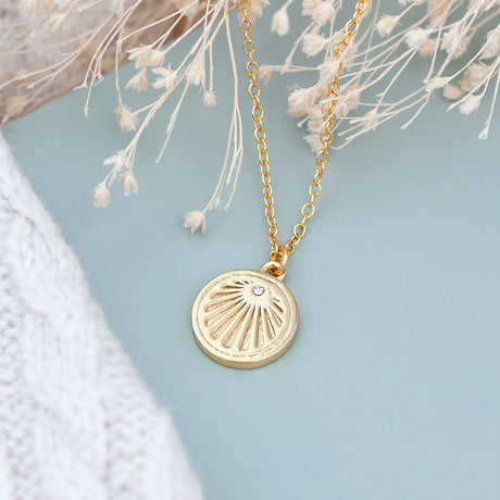Personalised Sunburst Necklace: 7 - Necklaces By Gift Moments