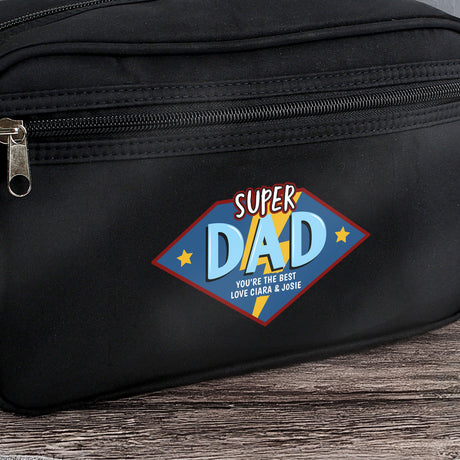 Personalised Super Dad Toiletry Bag: 3 - Toiletry & Makeup Bags By Gift Moments