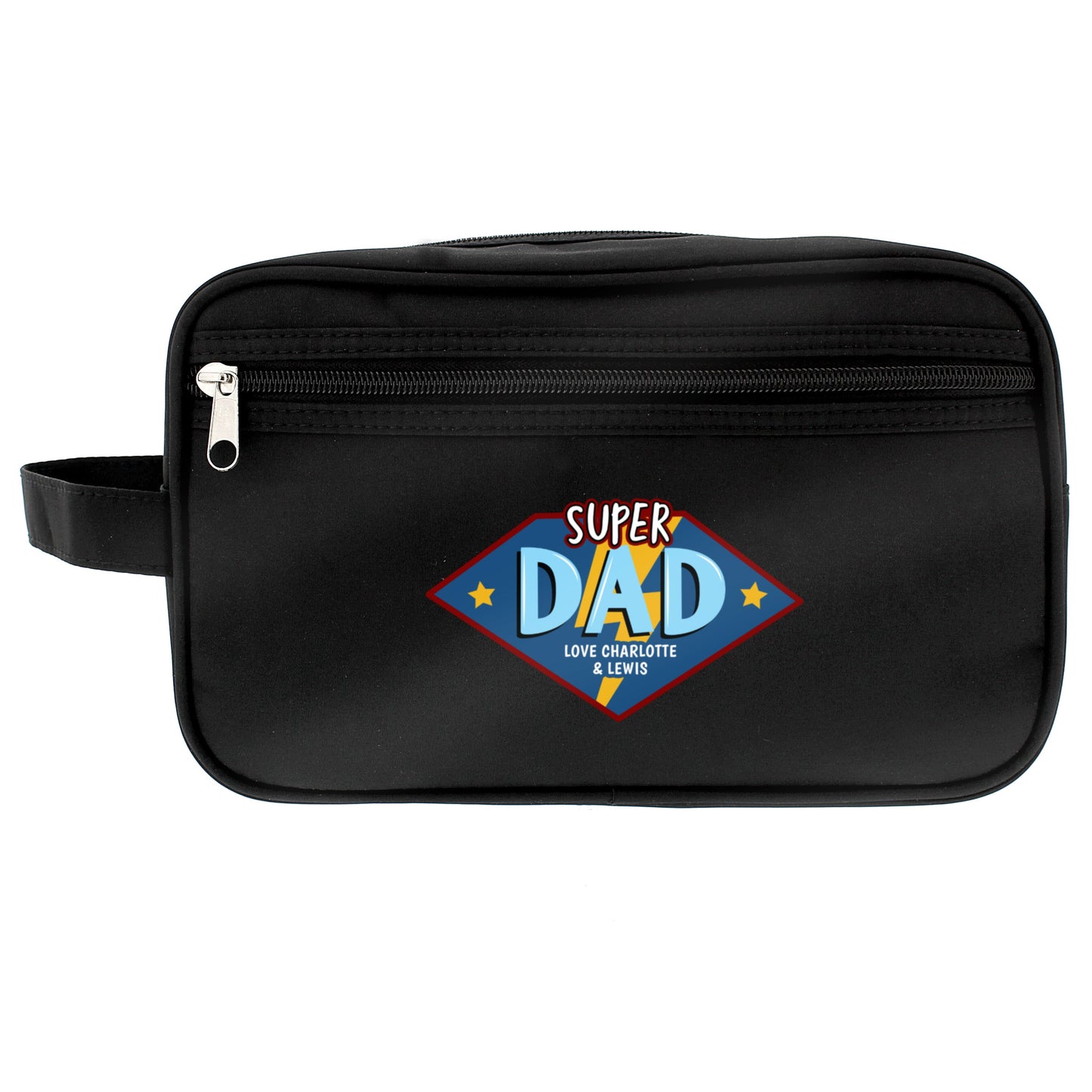 Personalised Super Dad Toiletry Bag: 4 - Toiletry & Makeup Bags By Gift Moments