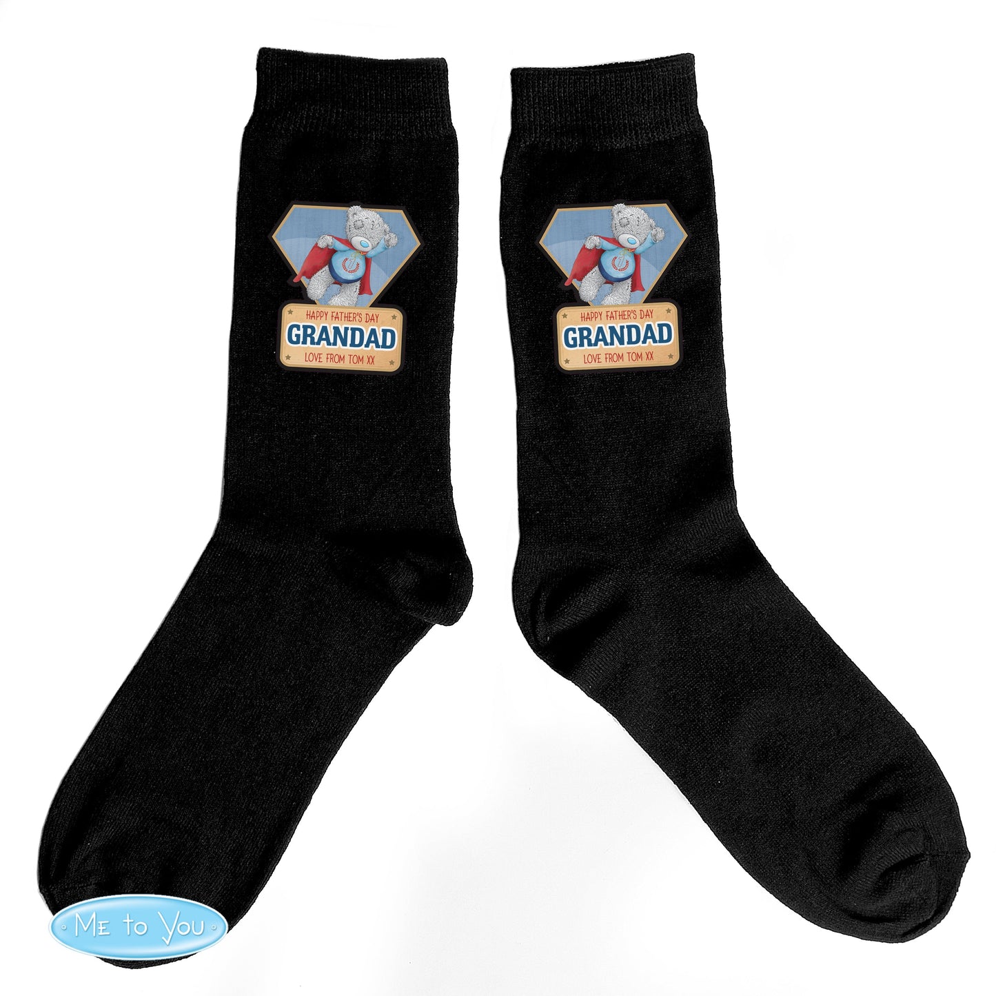 Personalised Me To You Super Hero Mens Socks: 4 - Clothing
