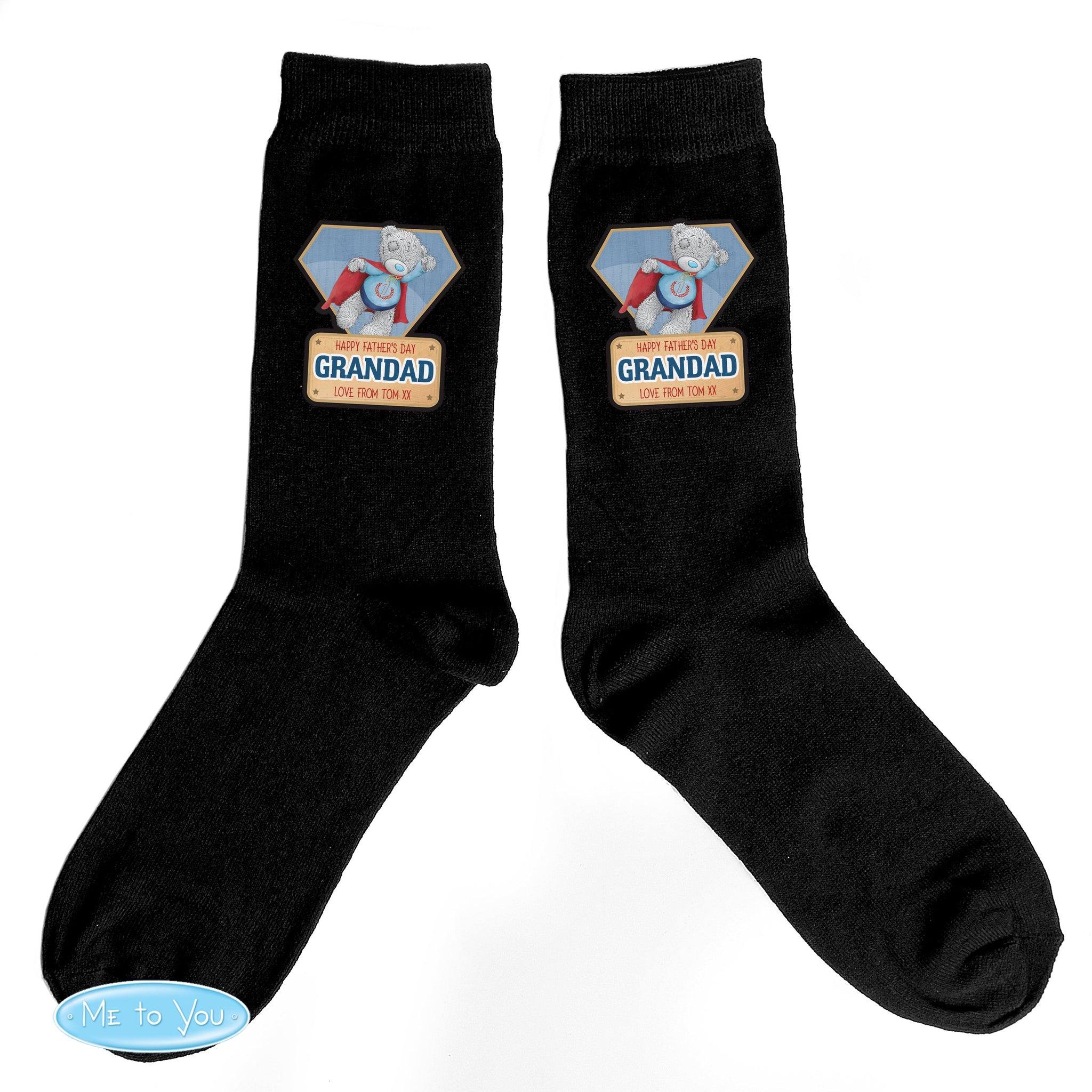 Personalised Me To You Super Hero Mens Socks: 4 - Clothing