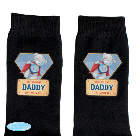 Personalised Me To You Super Hero Mens Socks: 6 - Clothing