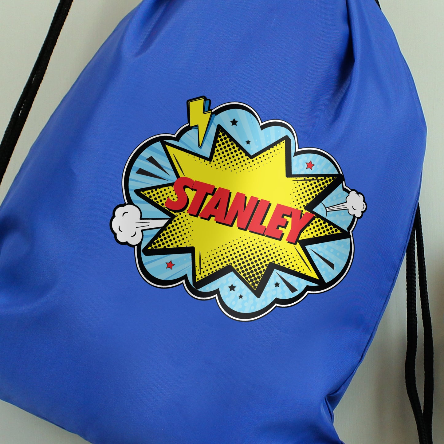 Personalised Superhero Blue Kit Bag: 6 - Kids Bags By Gift Moments