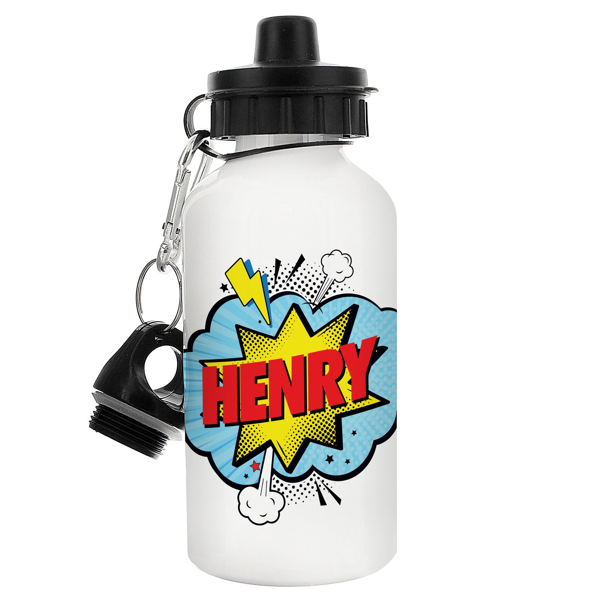 Personalised Superhero Drinks Bottle: 5 - Kids Bottles By Gift Moments