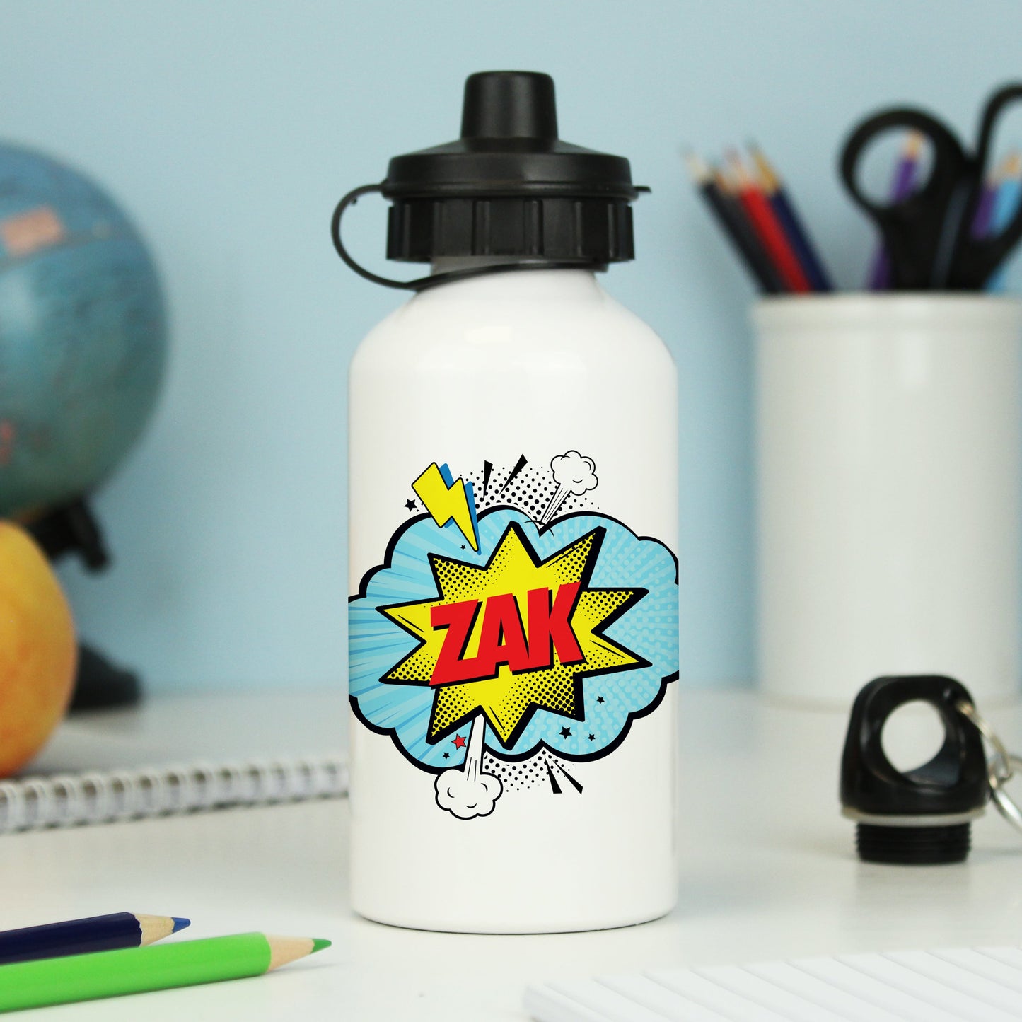 Personalised Superhero Drinks Bottle: 2 - Kids Bottles By Gift Moments