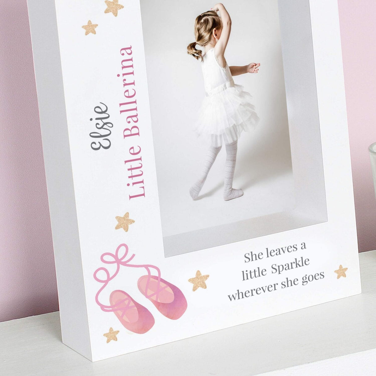 Personalised Swan Lake Ballet 5x7 Box Photo Frame: 3 - Photo Frames By Gift Moments