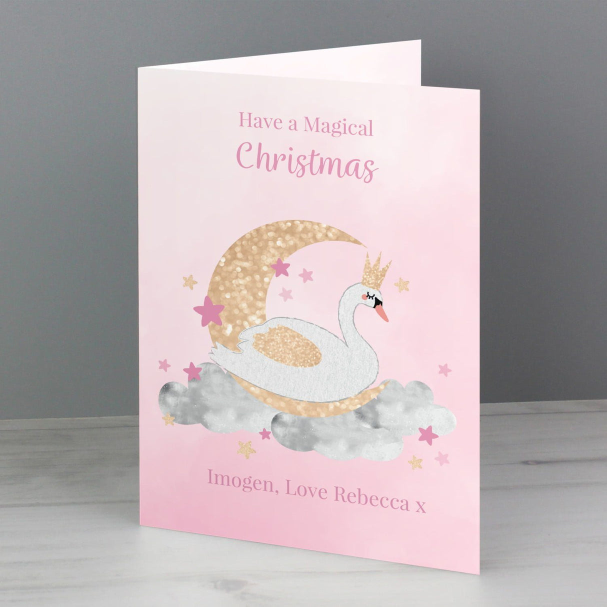 Personalised Swan Lake Card: 1 - Greeting Cards By Gift Moments