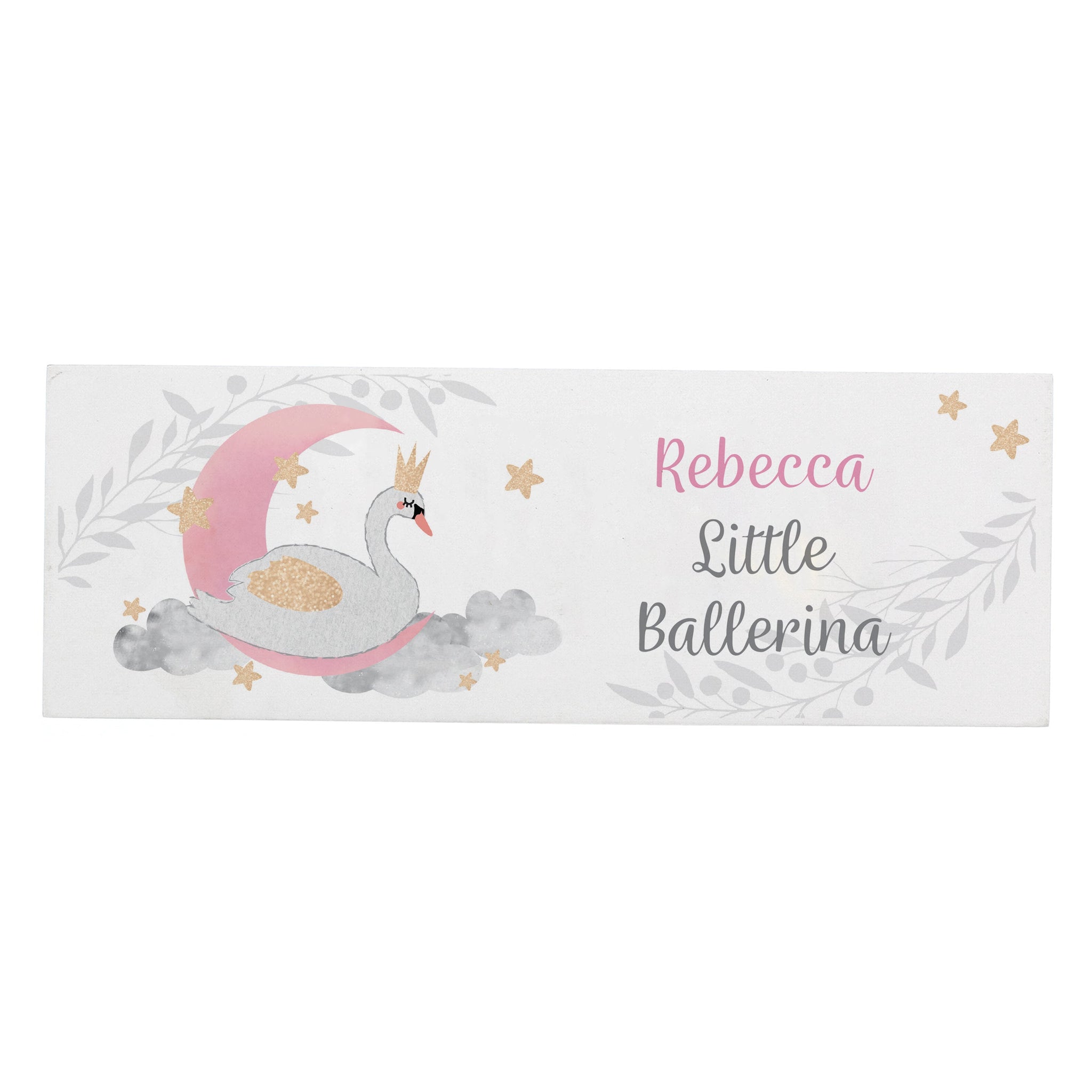 Personalised Swan Lake Wooden Block Sign: 2 - Signs & Plaques By Gift Moments