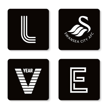 Personalised Swansea City AFC Love Coasters: 1 - Coasters By Swansea City