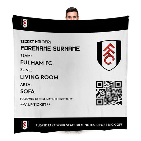 Personalised Swansea City AFC Ticket Fleece Blanket: 1 - Blankets By Swansea City