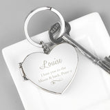Personalised Swirl Heart Photoframe Keyring: 1 - Keyrings By Gift Moments