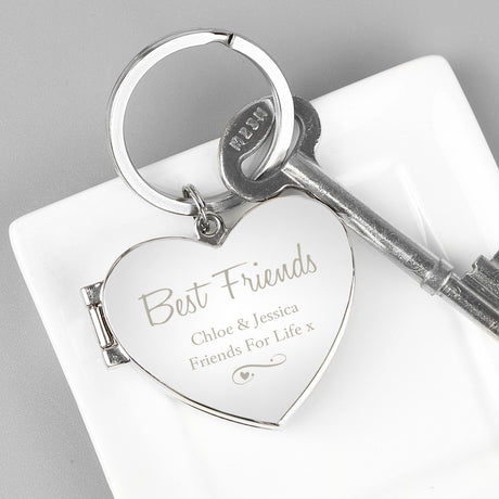 Personalised Swirl Heart Photoframe Keyring: 7 - Keyrings By Gift Moments