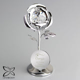 Personalised Swirls & Hearts Crystocraft Rose Ornament: 2 - Ornaments By Crystocraft