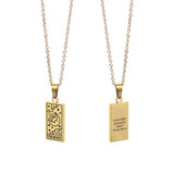 Personalised Tarot Card Gold Necklaces: 21 - Necklaces By Gift Moments