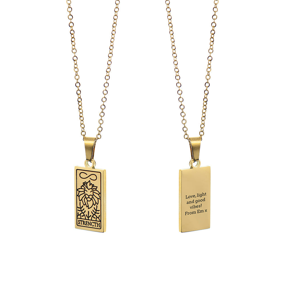 Personalised Tarot Card Gold Necklaces: 17 - Necklaces By Gift Moments