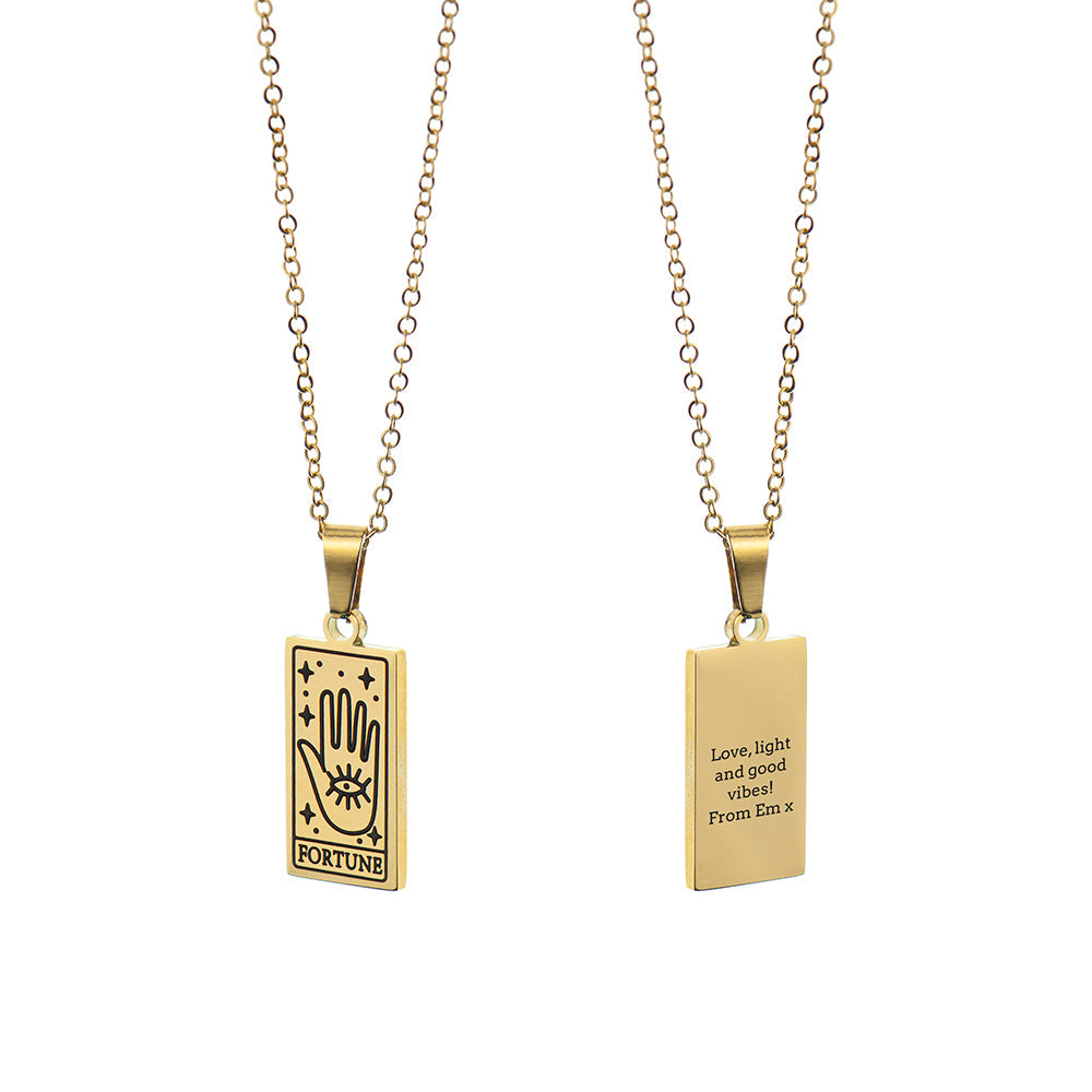 Personalised Tarot Card Gold Necklaces: 18 - Necklaces By Gift Moments