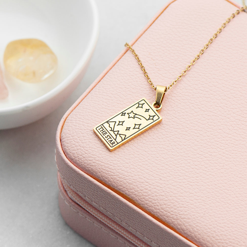 Personalised Tarot Card Gold Necklaces: 11 - Necklaces By Gift Moments