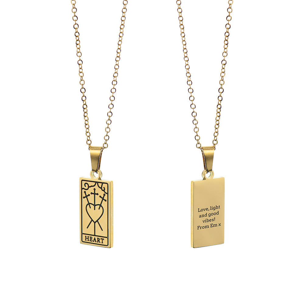 Personalised Tarot Card Gold Necklaces: 19 - Necklaces By Gift Moments