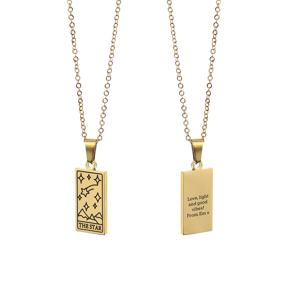 Personalised Tarot Card Gold Necklaces: 16 - Necklaces By Gift Moments