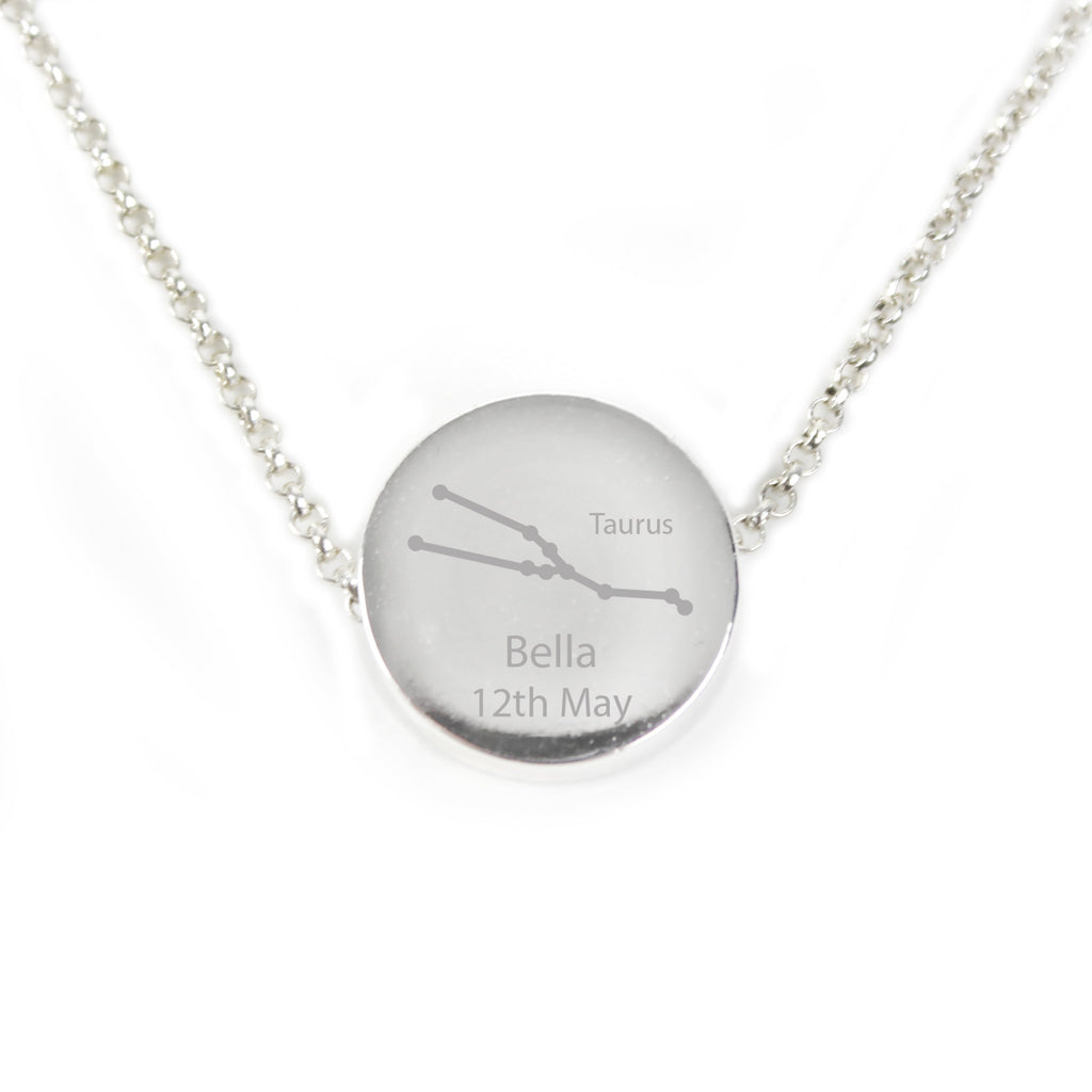Personalised Taurus Zodiac Star Sign Necklace (Apr 20th - May 20th) - Shop Necklaces At Gift Moments - 8