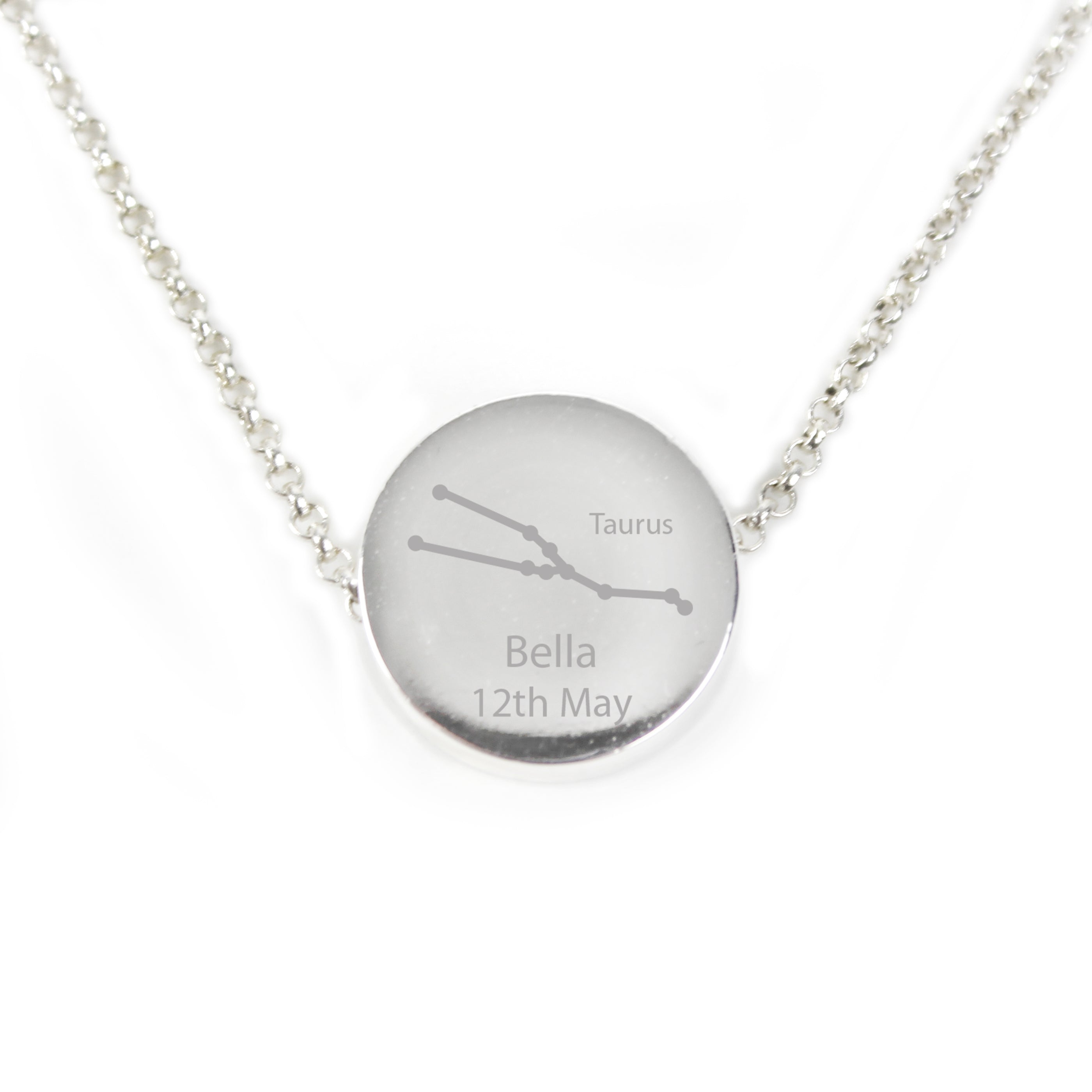 Personalised Taurus Zodiac Star Sign Necklace (Apr 20th - May 20th) - Shop Necklaces At Gift Moments - 8