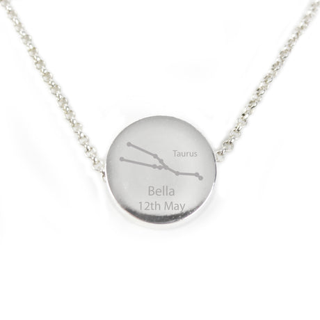 Personalised Taurus Zodiac Star Sign Necklace (Apr 20th - May 20th): 8 - Necklaces By Gift Moments