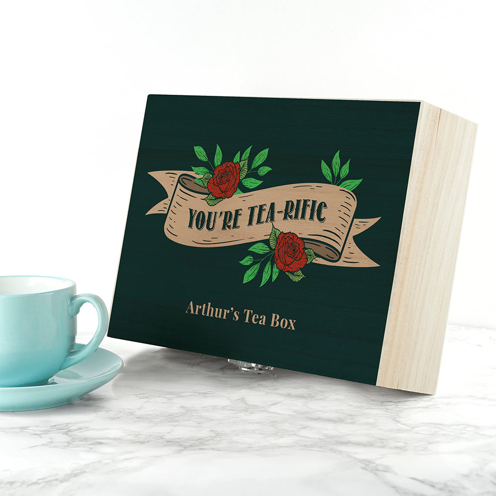 Personalised Tea rific Tea Box Selection: 2 Tea Boxes By Gift Moments