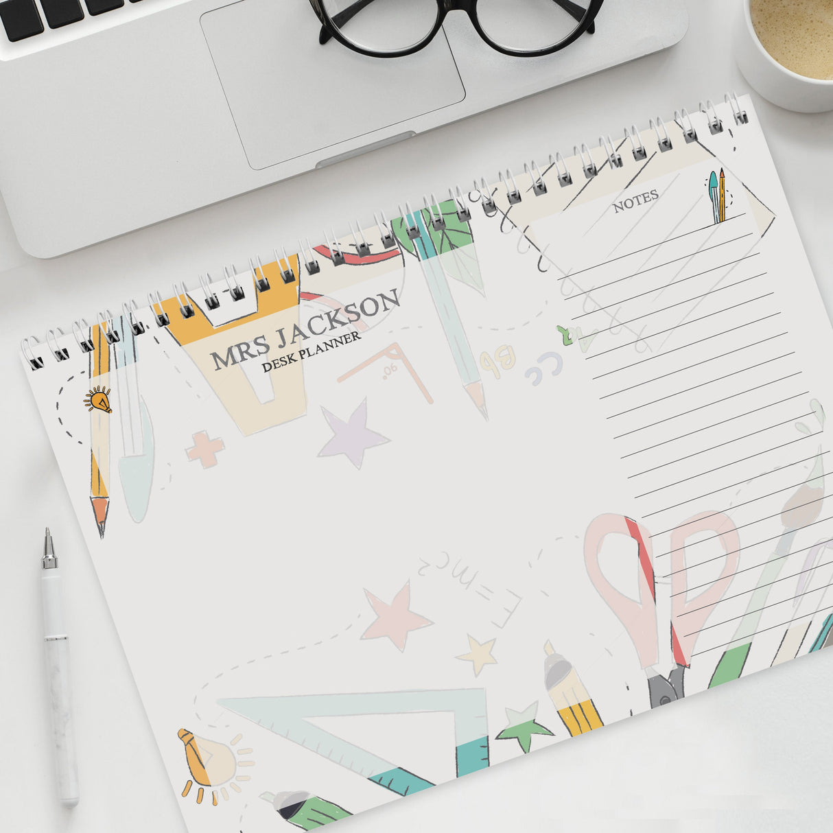 Personalised Teacher A4 Desk Planner: 2 - Calendars & Planners By Gift Moments