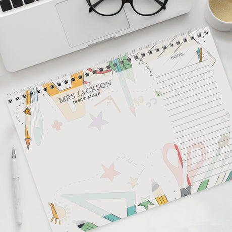 Personalised Teacher A4 Desk Planner: 2 - Calendars & Planners By Gift Moments