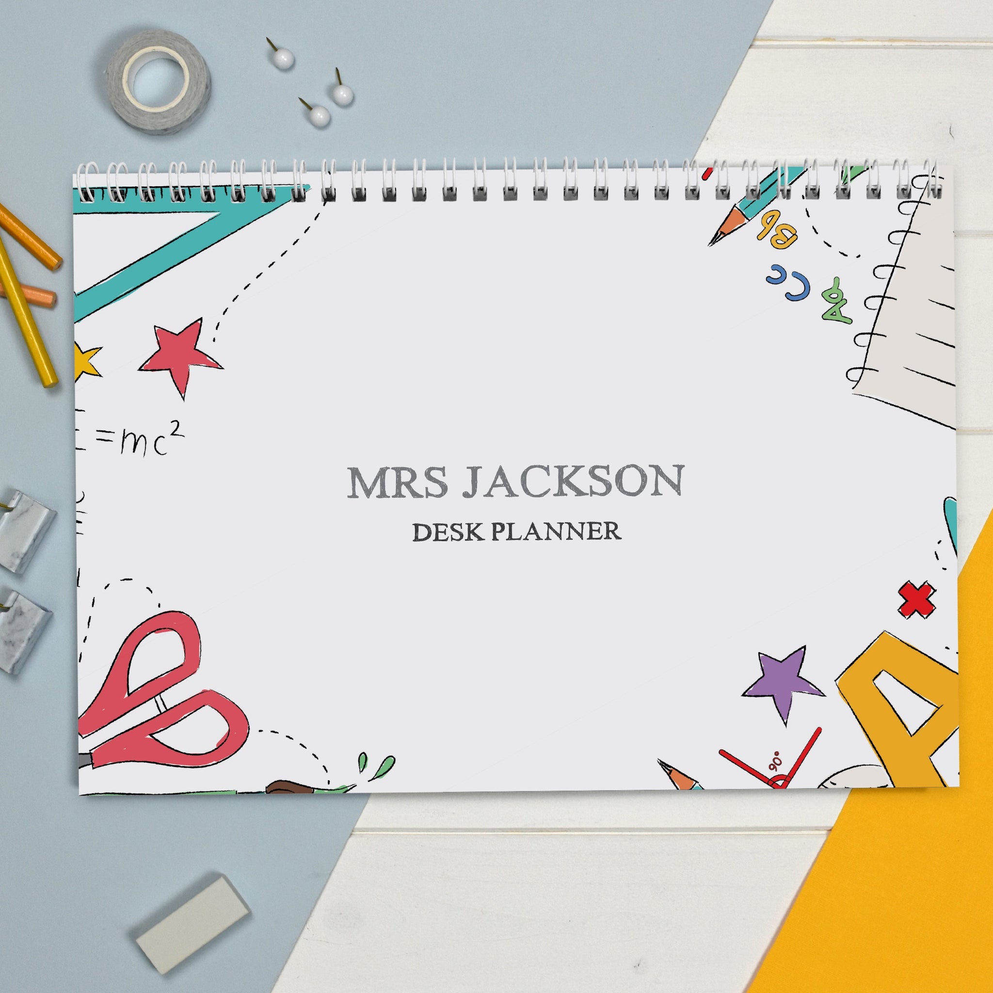 Personalised Teacher A4 Desk Planner: 1 - Calendars & Planners By Gift Moments