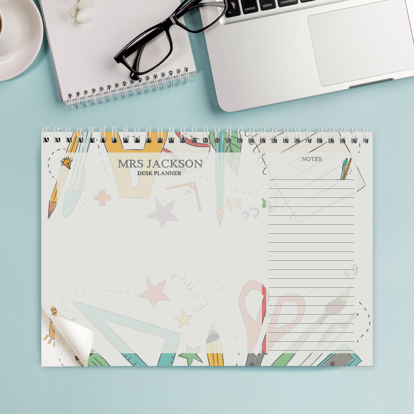 Personalised Teacher A4 Desk Planner: 3 - Calendars & Planners By Gift Moments
