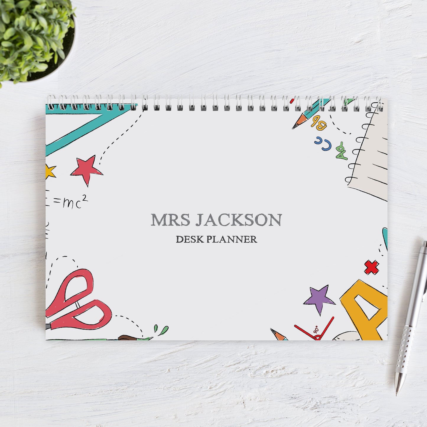 Personalised Teacher A4 Desk Planner: 6 - Calendars & Planners By Gift Moments