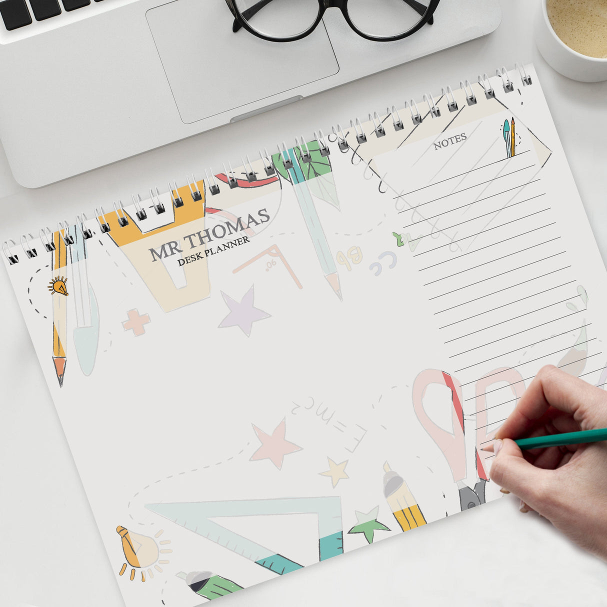 Personalised Teacher A4 Desk Planner: 5 - Calendars & Planners By Gift Moments