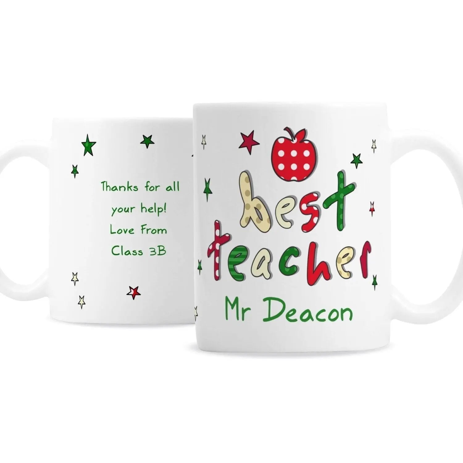 Personalised Teacher Mug: 2 - Mugs By Gift Moments
