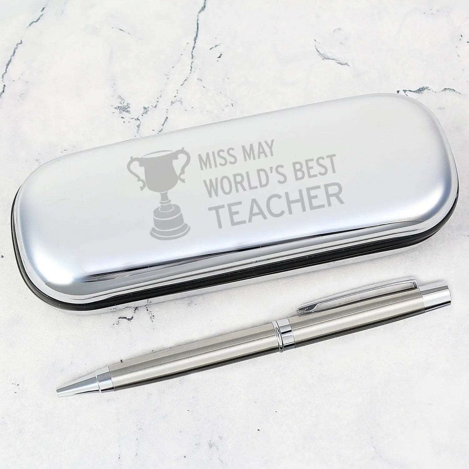 Personalised Teacher Trophy Pen and Box Set: 2 - Pens & Pencils By Gift Moments