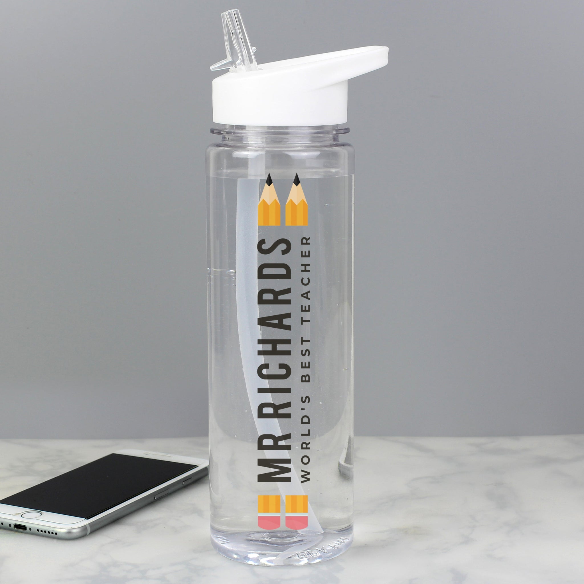 Personalised Teacher Water Bottle: 1 - Water Bottles By Gift Moments