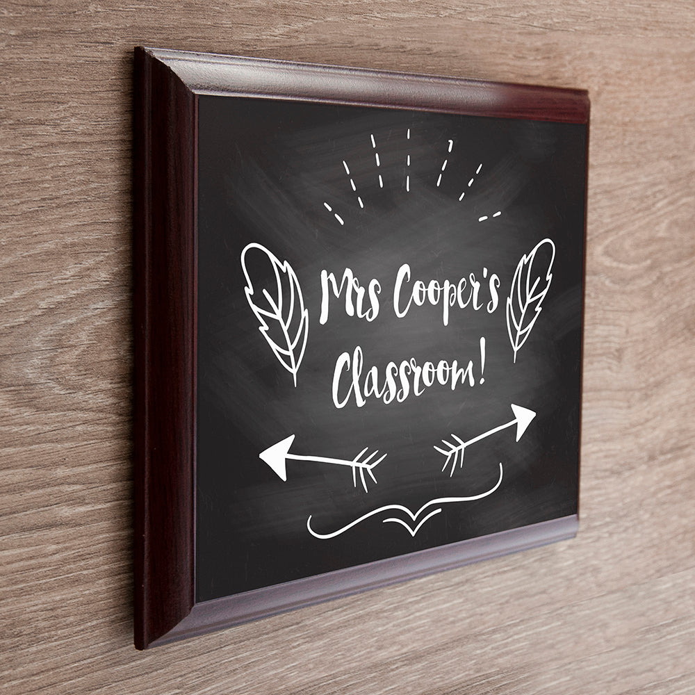 Personalised Teacher’s Classroom Plaque Sign: 1 - Signs & Plaques By Gift Moments