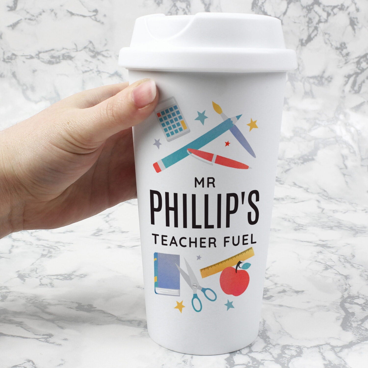 Personalised Teachers Insulated Reusable Eco Travel Cup: 3 - Travel Mugs By Gift Moments