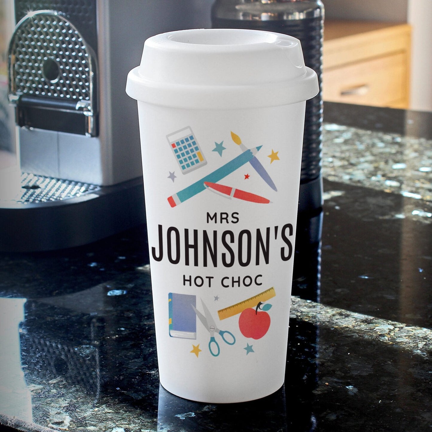 Personalised Teachers Insulated Reusable Eco Travel Cup: 2 - Travel Mugs By Gift Moments