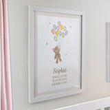 Personalised Teddy Balloon Framed Prints: 6 - Framed Prints By Gift Moments