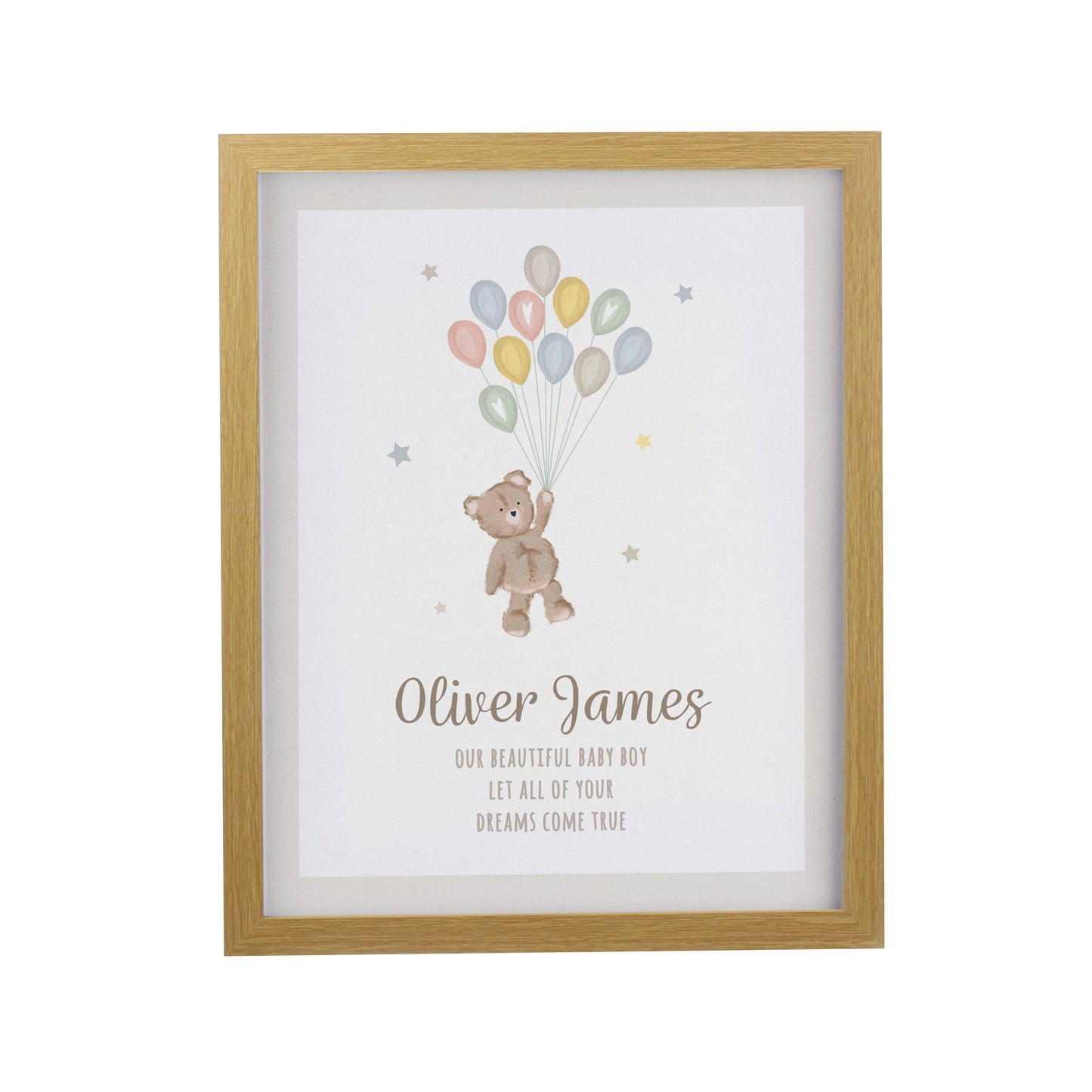 Personalised Teddy Balloon Framed Prints: 7 - Framed Prints By Gift Moments