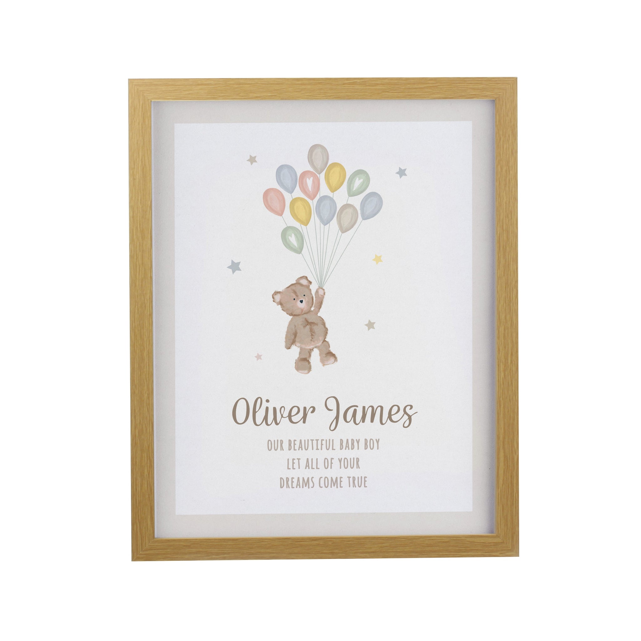 Personalised Teddy Balloon Framed Prints: 7 - Framed Prints By Gift Moments