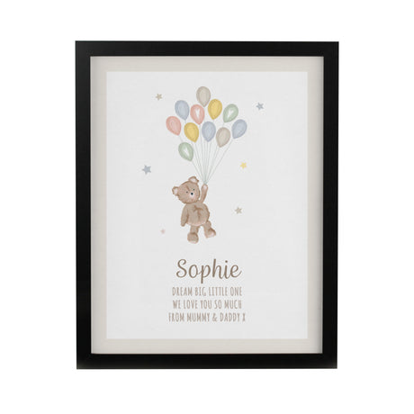 Personalised Teddy Balloon Framed Prints: 8 - Framed Prints By Gift Moments